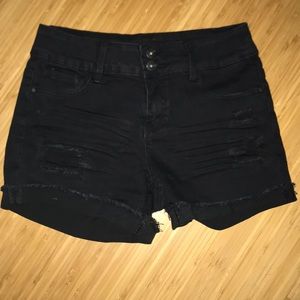 Black jean shorts (NWOT)